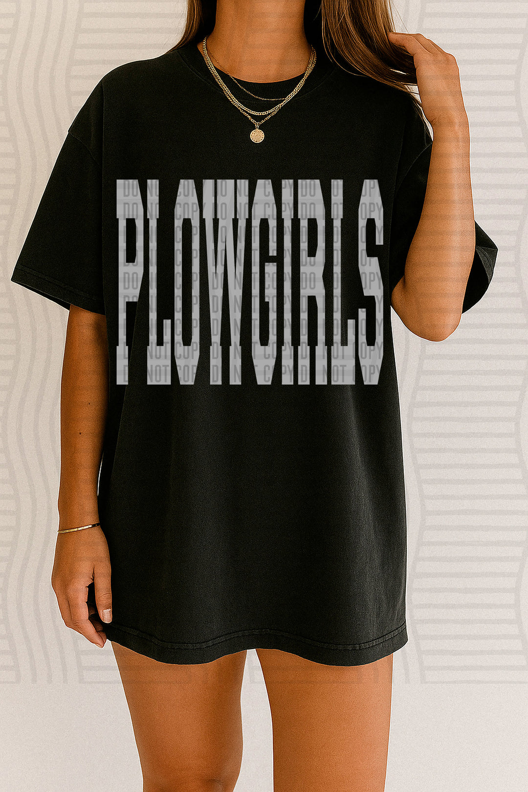 Oversized Stretched Grayscale DTF Print