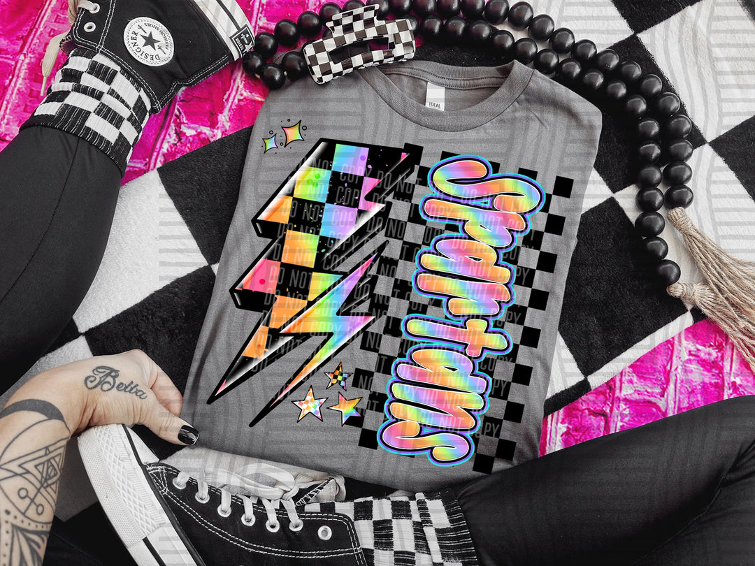 Youth Neon Side Bolt DTF Print