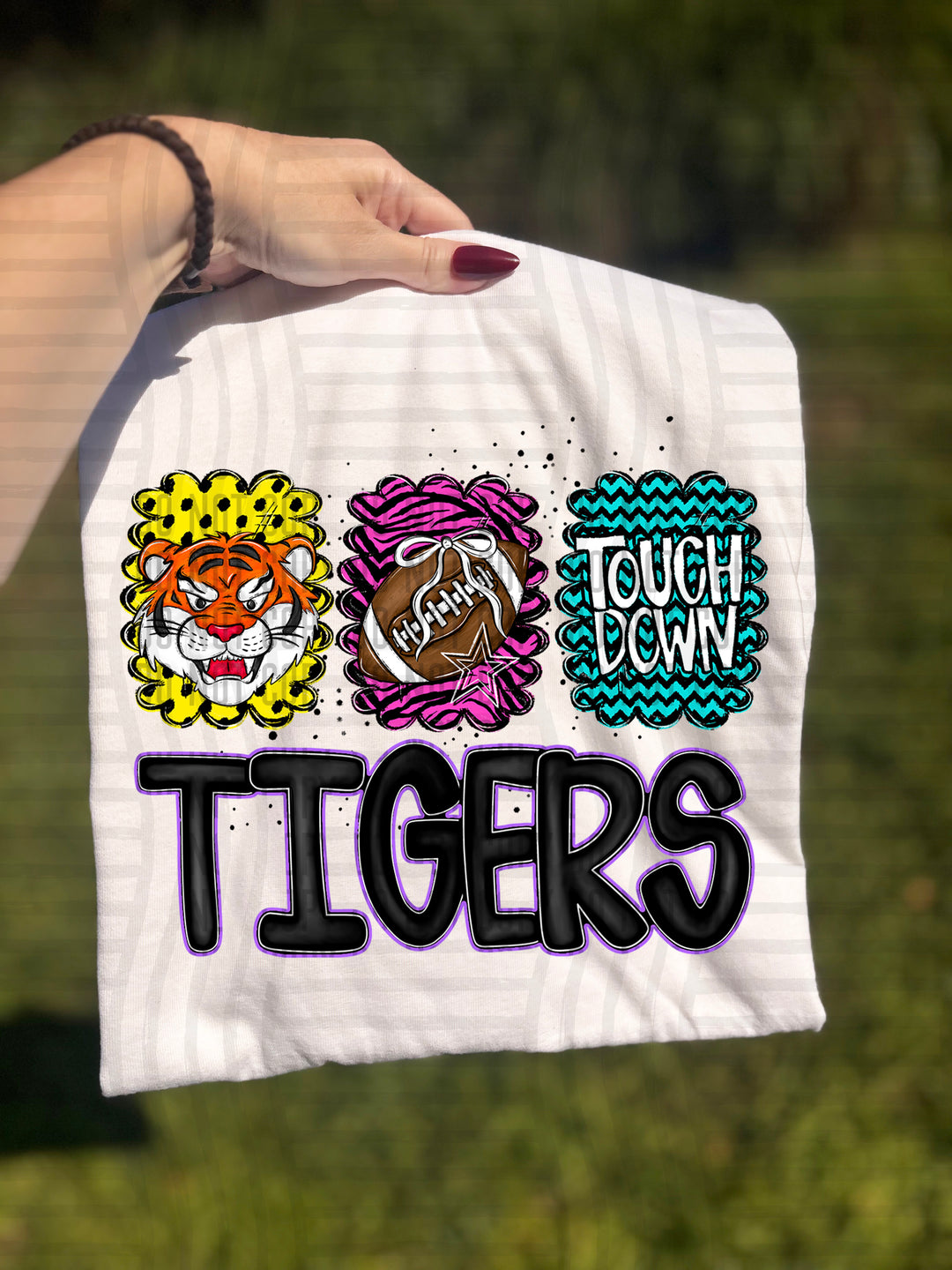 Preppy Bright Trio Mascot Heads DTF Print