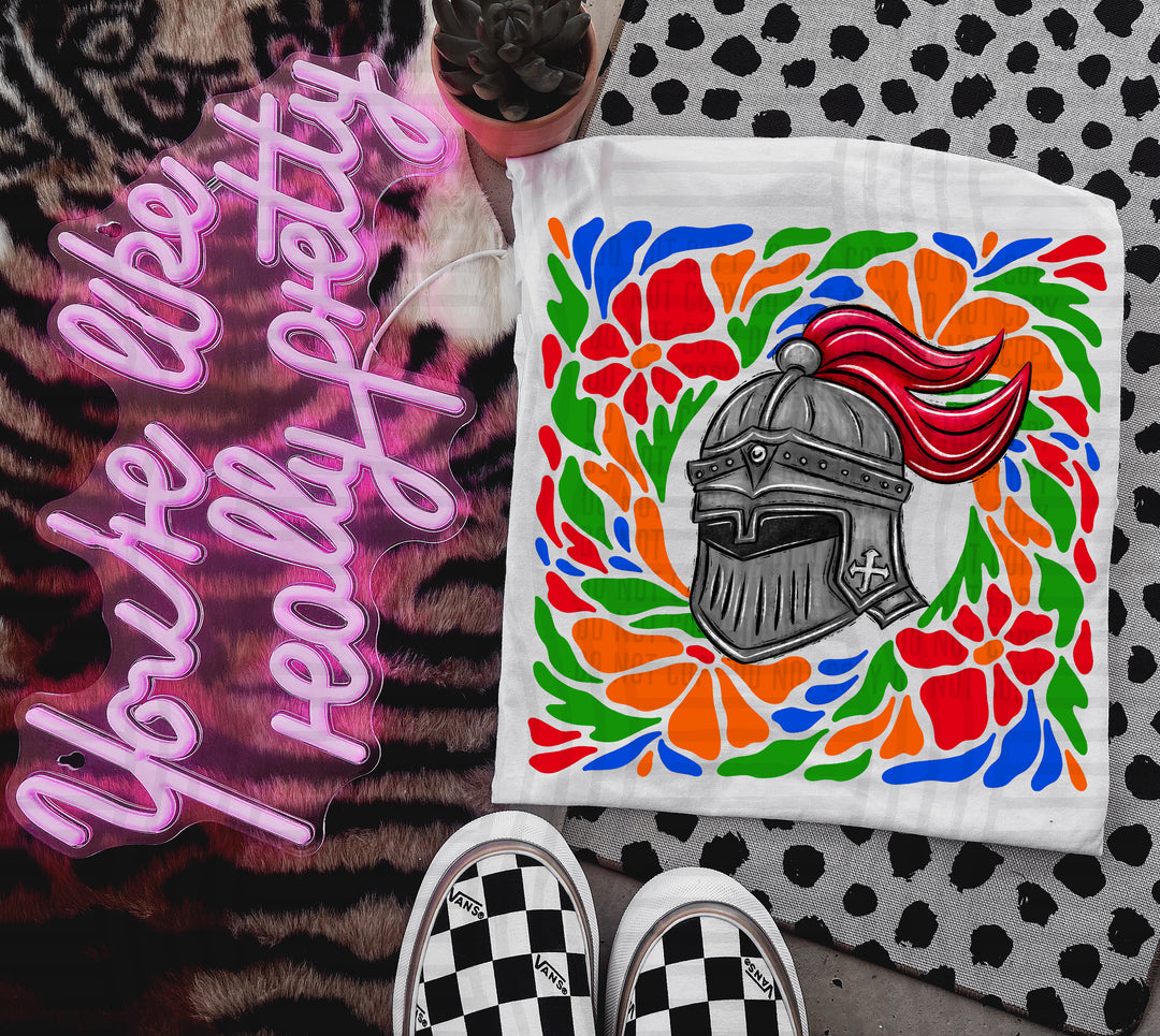 Retro Floral Mascot Heads DTF Print