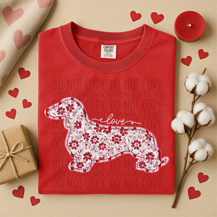 Valentine Dogs DTF Print