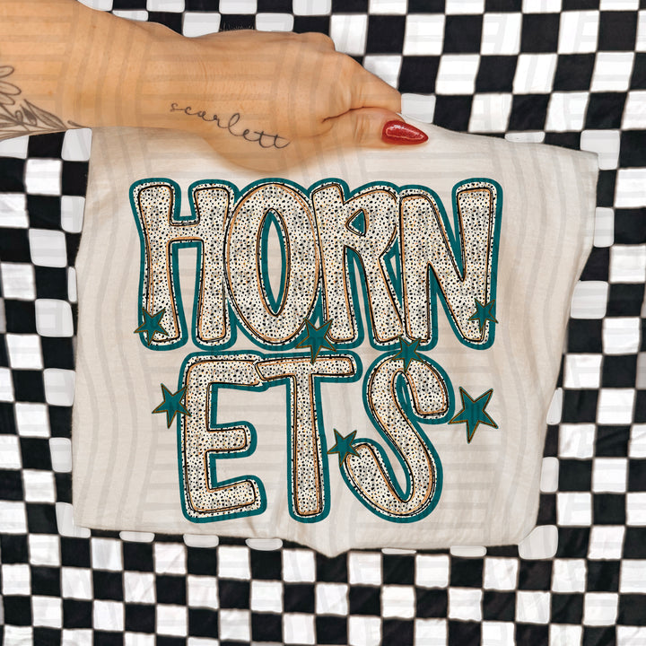 Teal Dotty DTF Print