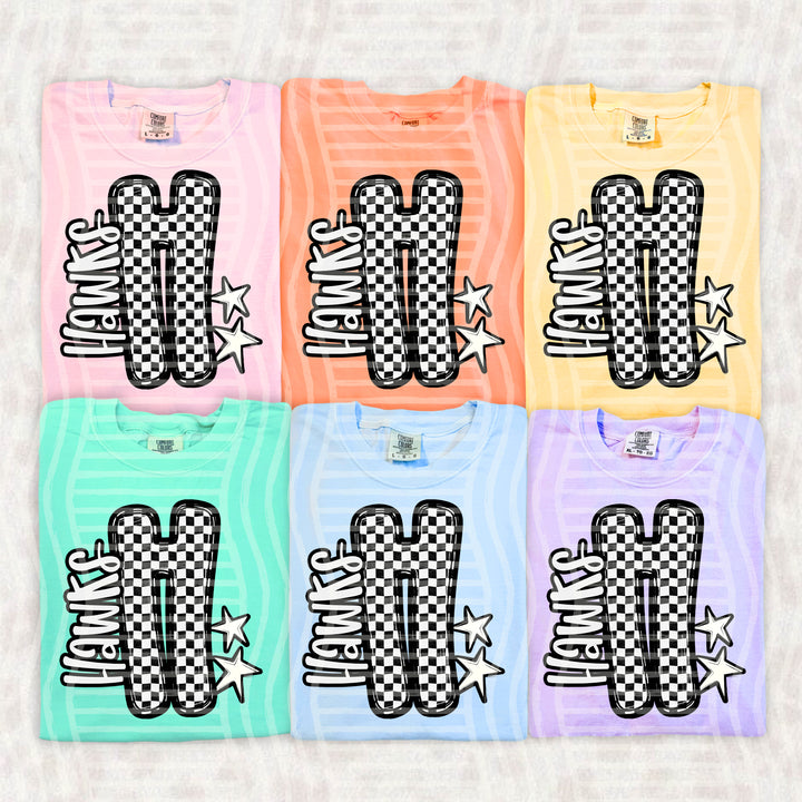 Checker Crush Black And White Mascots DTF Print