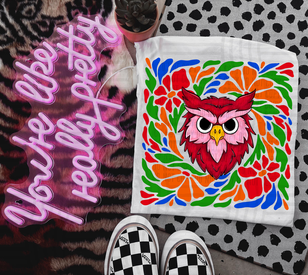 Retro Floral Mascot Heads DTF Print