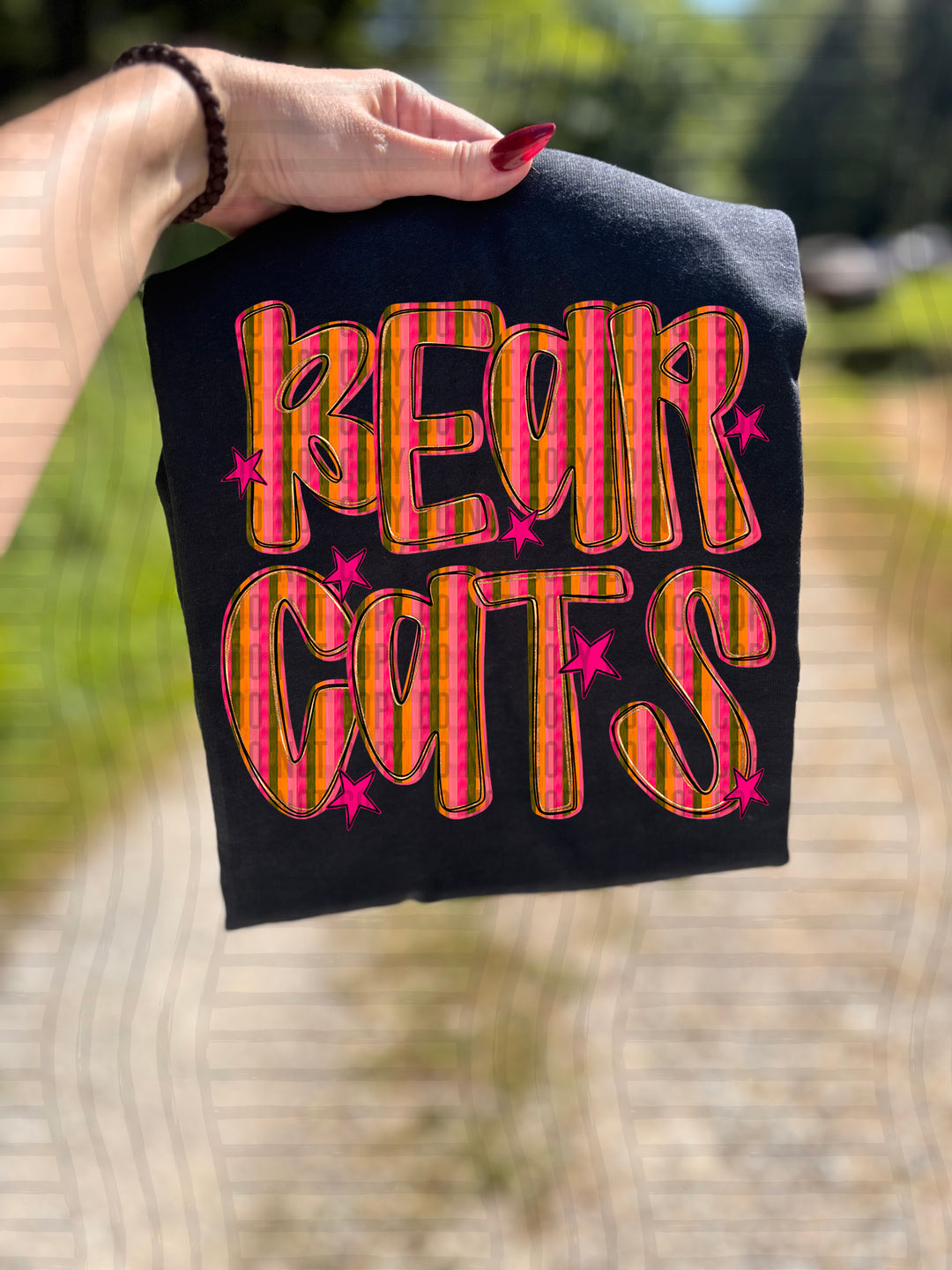 Holly Jolly Cheer Striped DTF Print