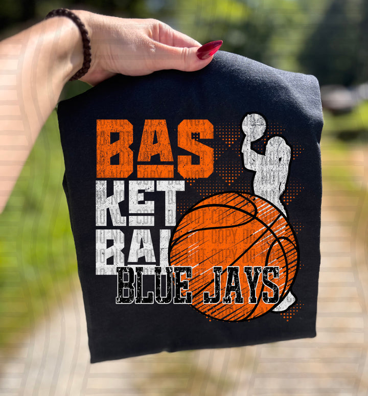 Girls Basketball Grunge DTF Print