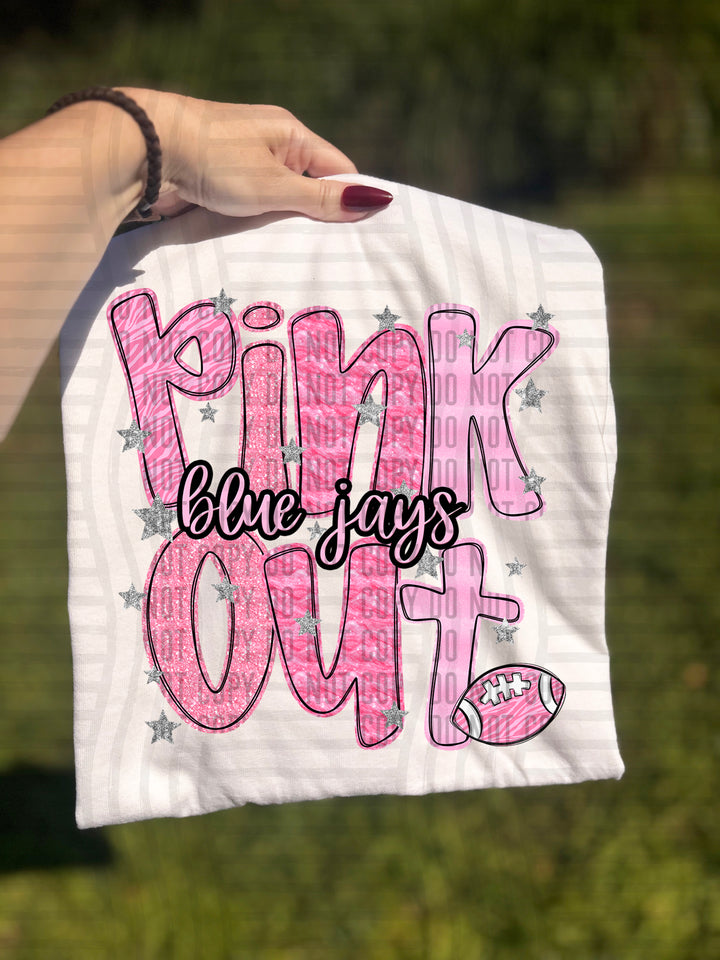 Pink Out Football DTF Print