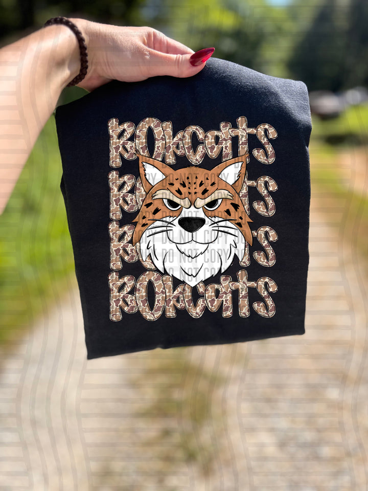 Camo Mascot Heads DTF Print