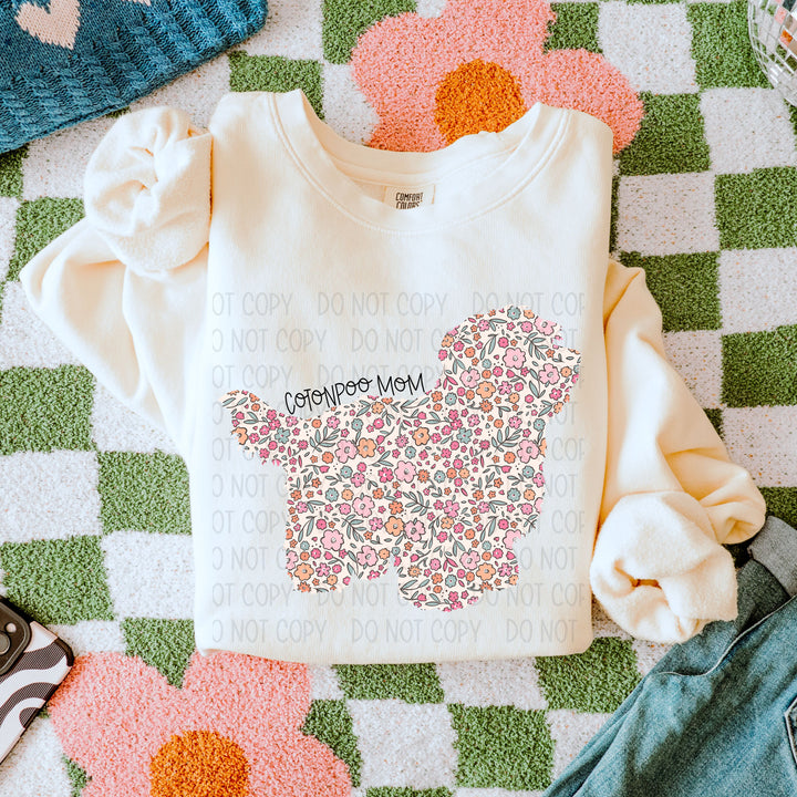 Dog Mom Floral DTF Print
