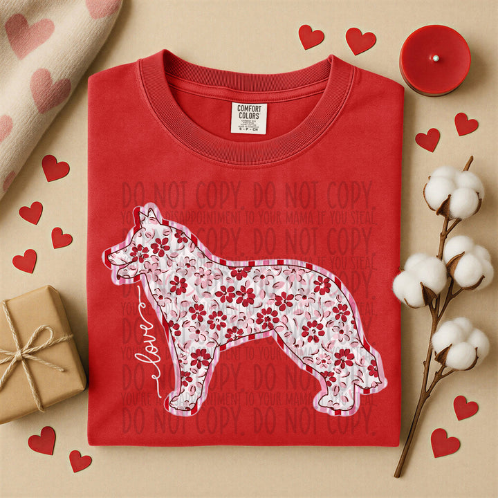 Valentine Dogs DTF Print