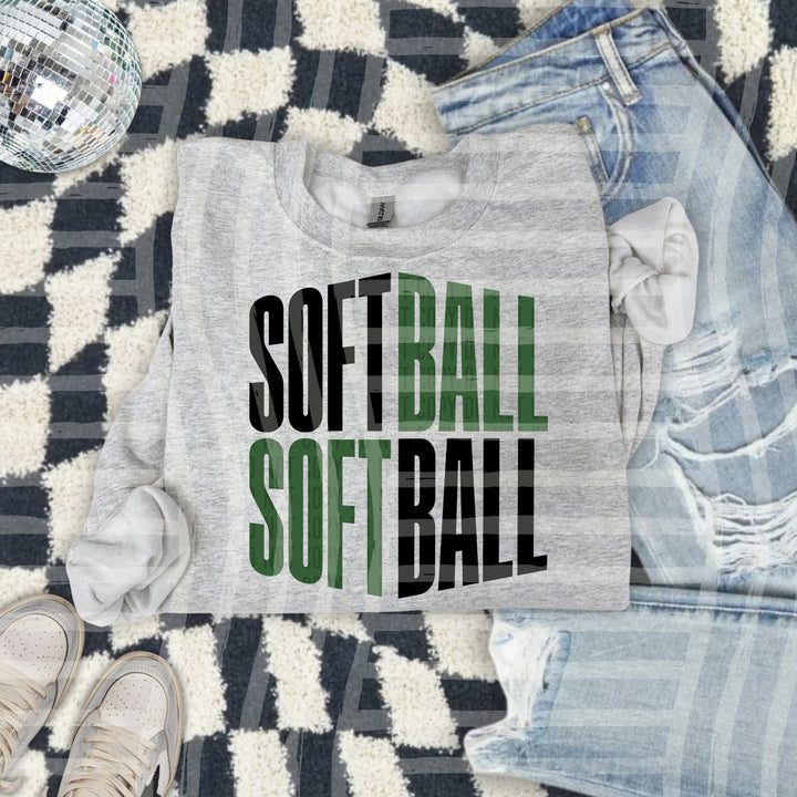 Softball Word Art DTF Print