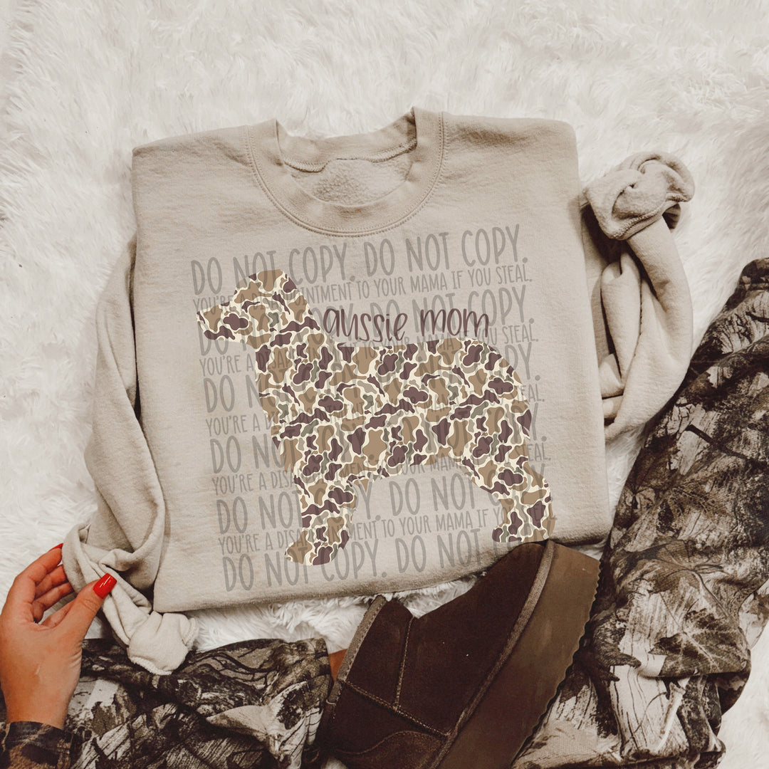 Duck Camo Dog Breeds DTF Print