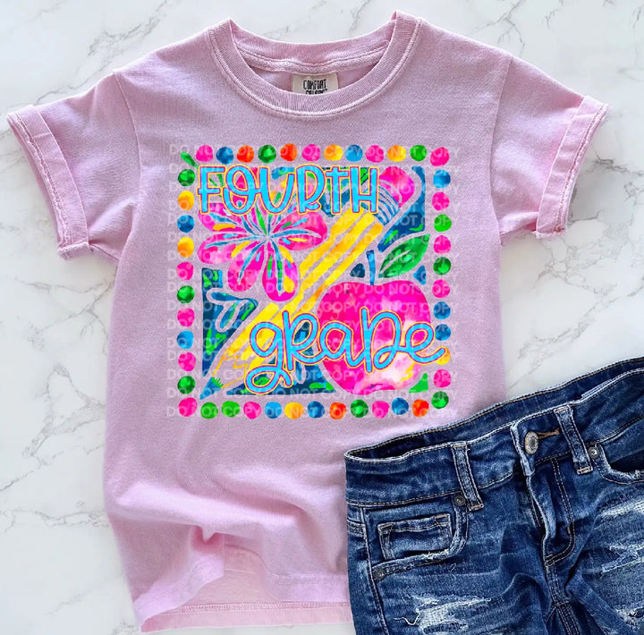 Floral Grade Levels DTF Print