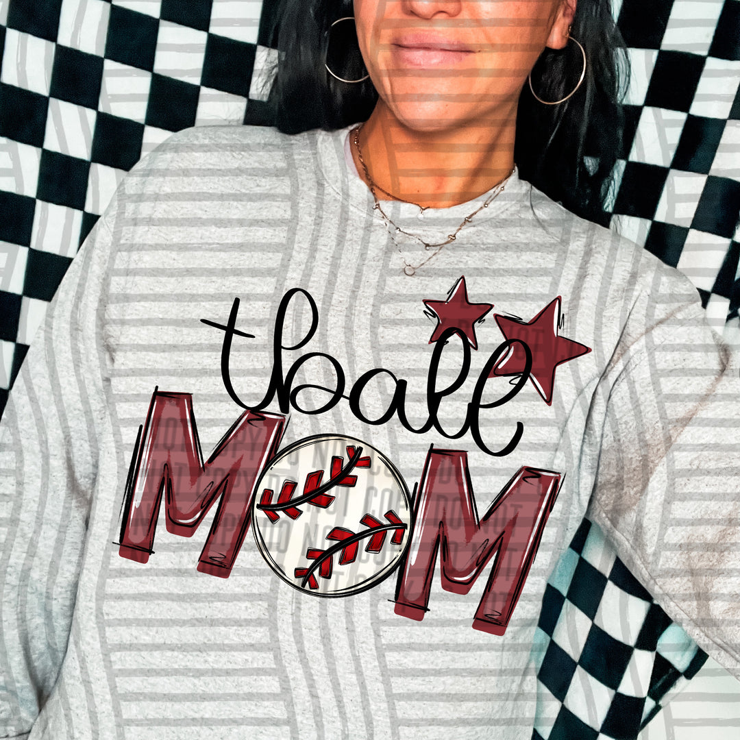 Sports Mom Tball DTF Print