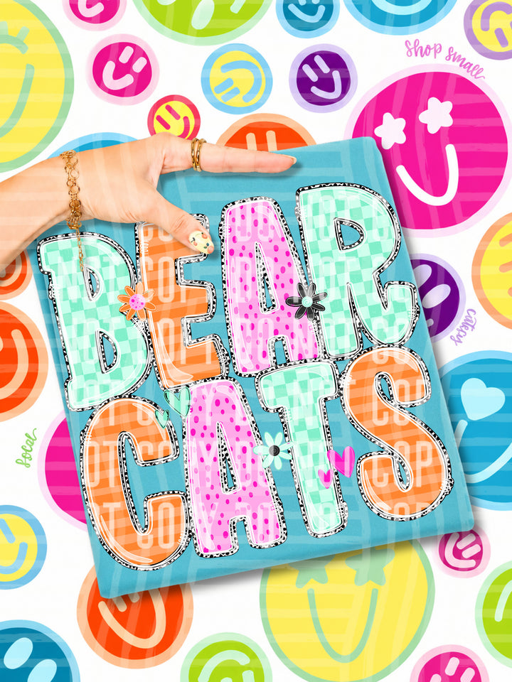 Happy Blooms Mascots DTF Print