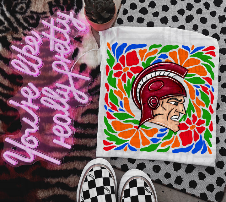Retro Floral Mascot Heads DTF Print