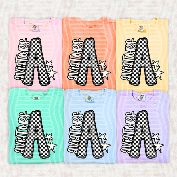 Checker Crush Black And White Mascots DTF Print