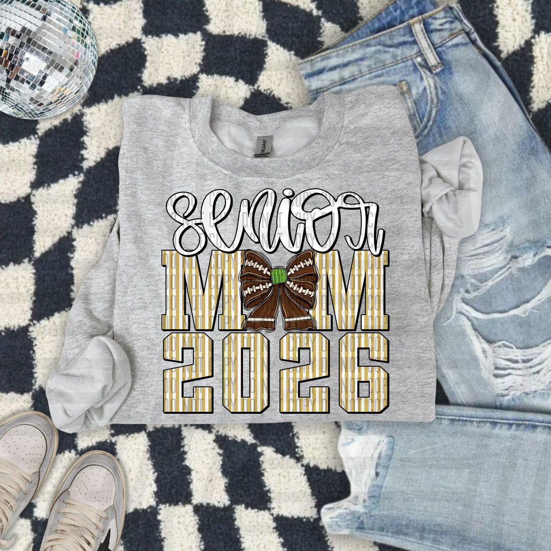 Senior Mom Football Seersucker DTF Print