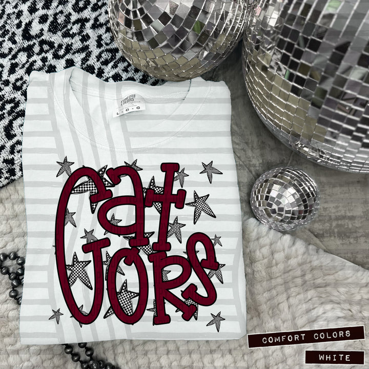 Maroon Staggered DTF Print