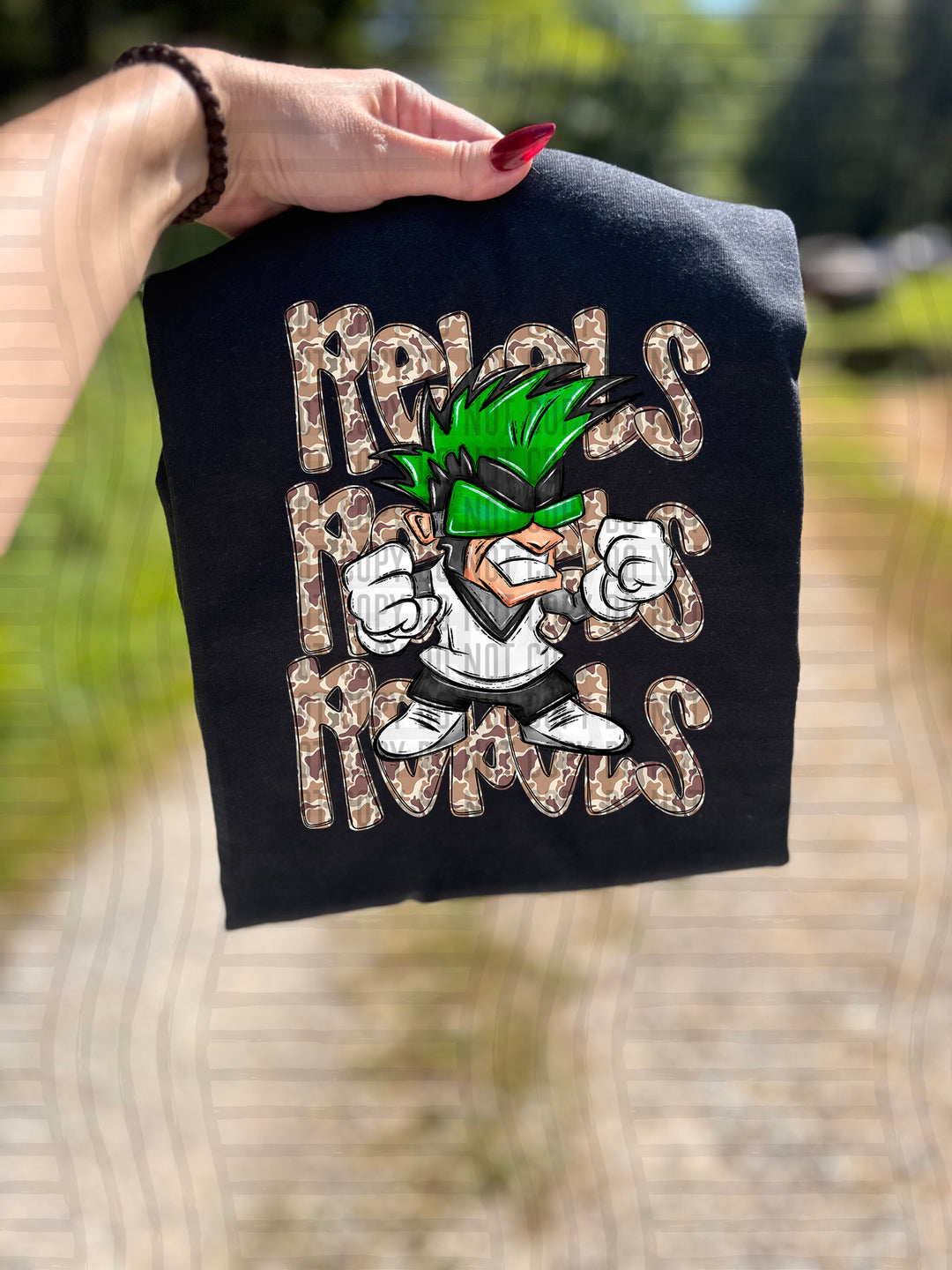 Camo Mascot Heads DTF Print