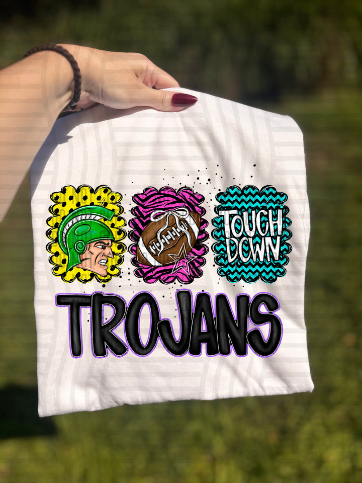 Preppy Bright Trio Mascot Heads DTF Print