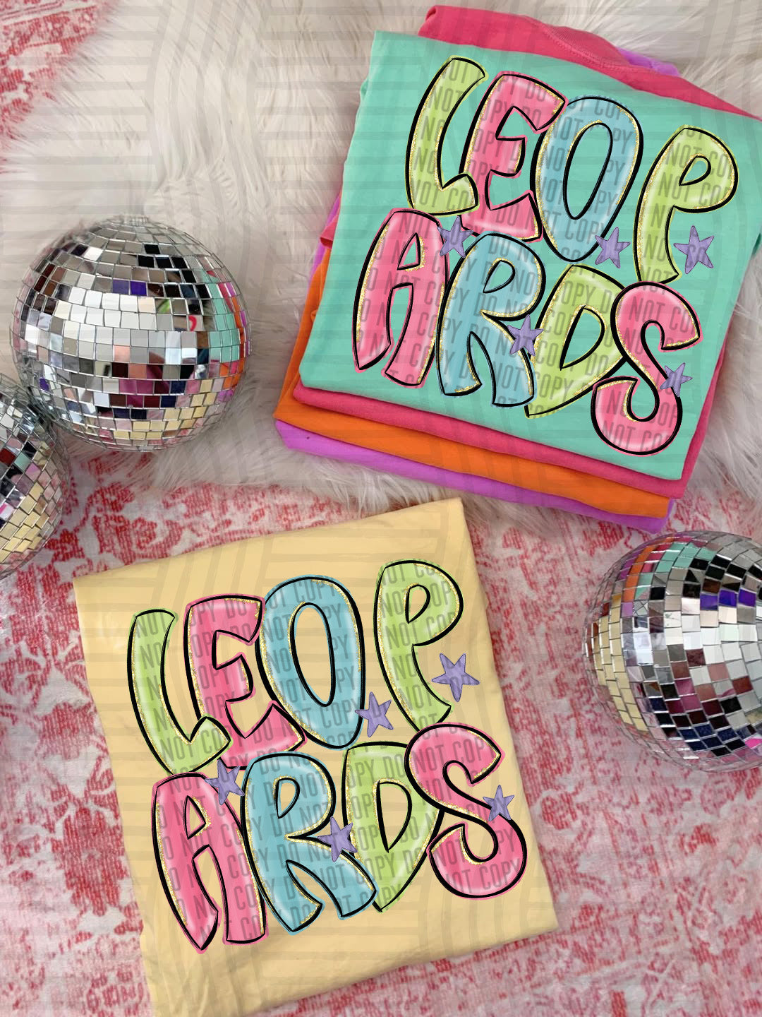Glittery & Preppy Mascots DTF Print