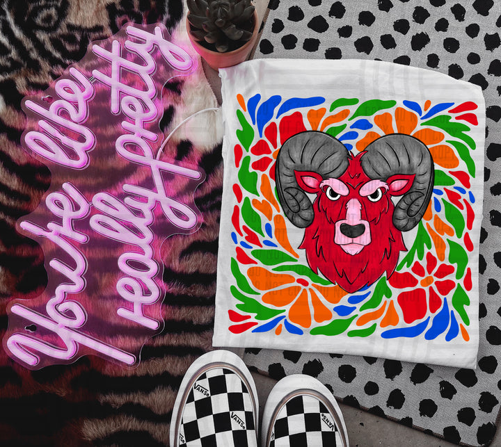 Retro Floral Mascot Heads DTF Print