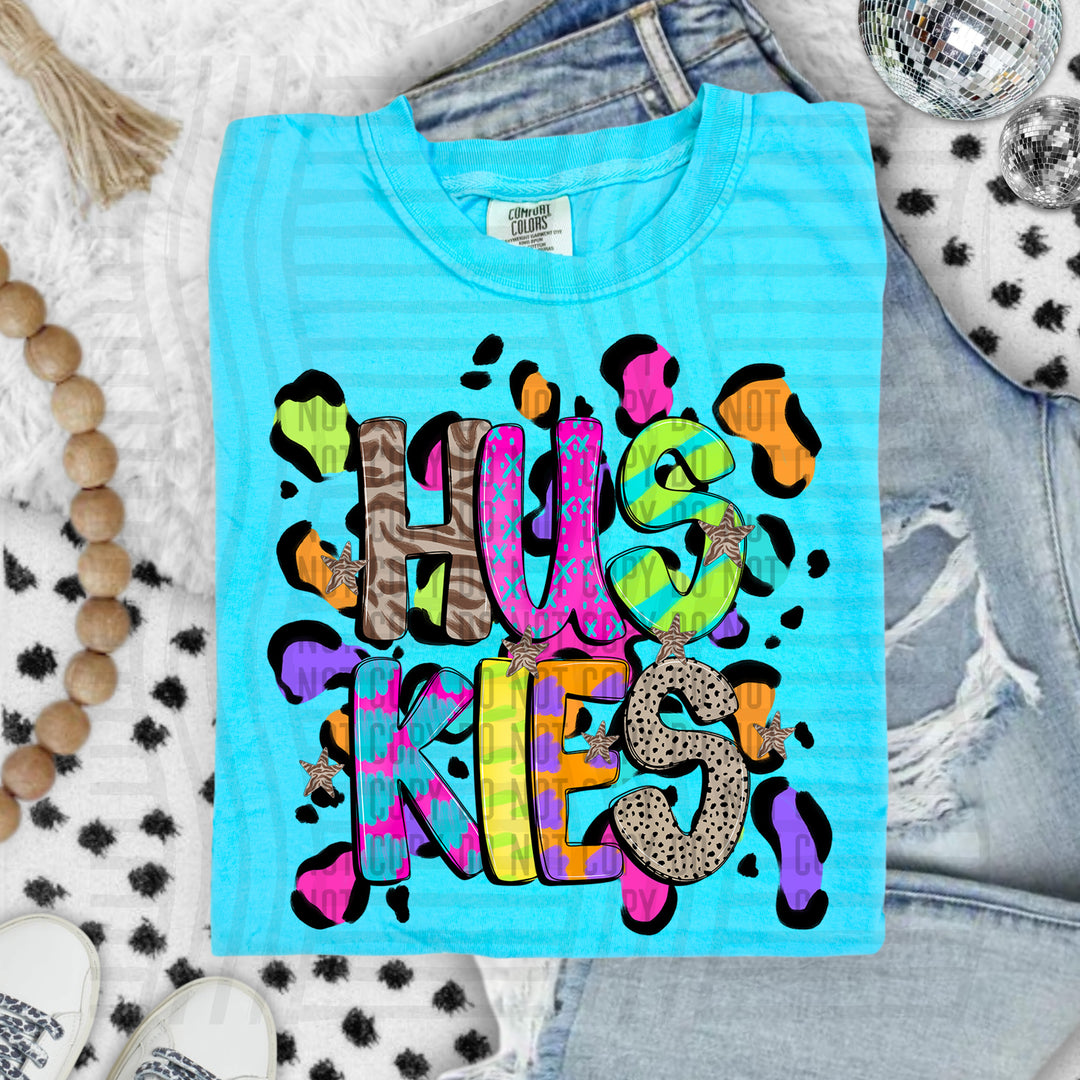 Funky Mix Up Leopard Spots DTF Print