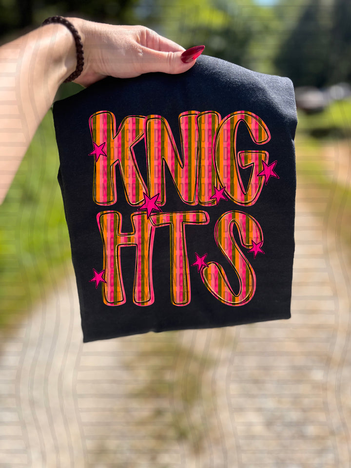 Holly Jolly Cheer Striped DTF Print