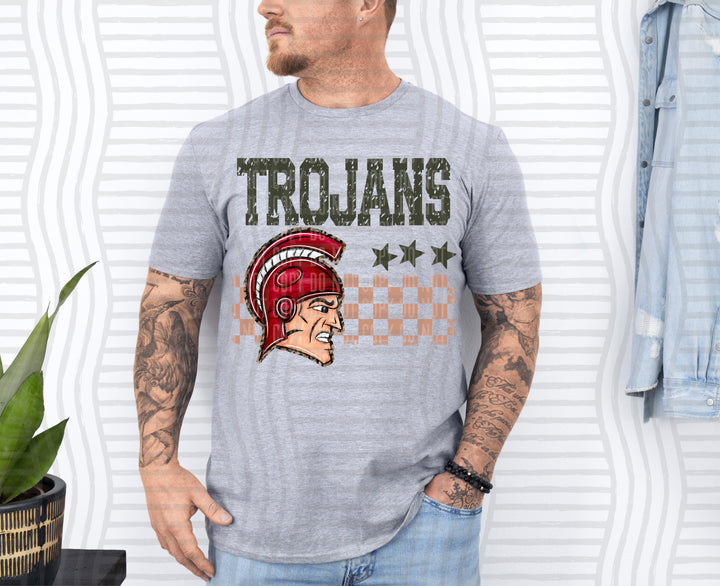 Camo Mascot Heads DTF Print