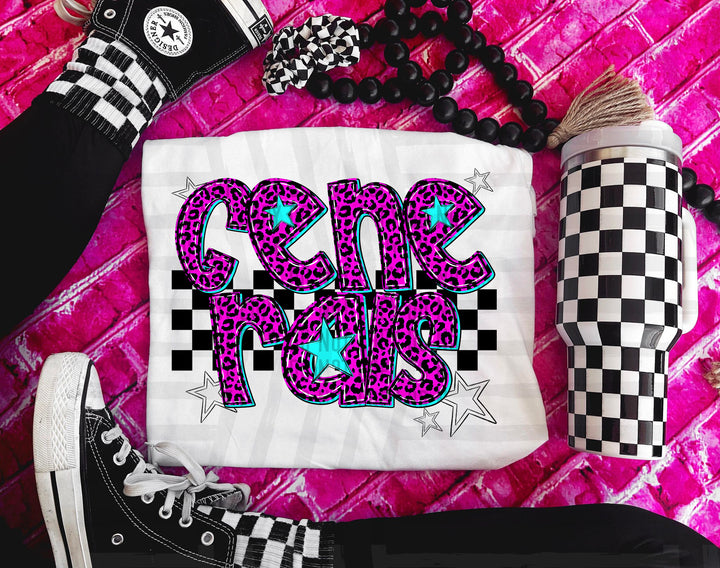 Pink Neon Leopard DTF Print