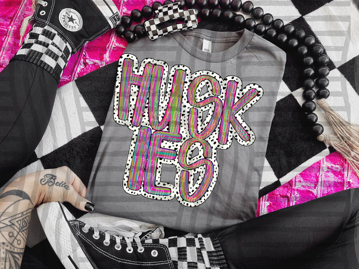 Brushstroke Dots DTF Print