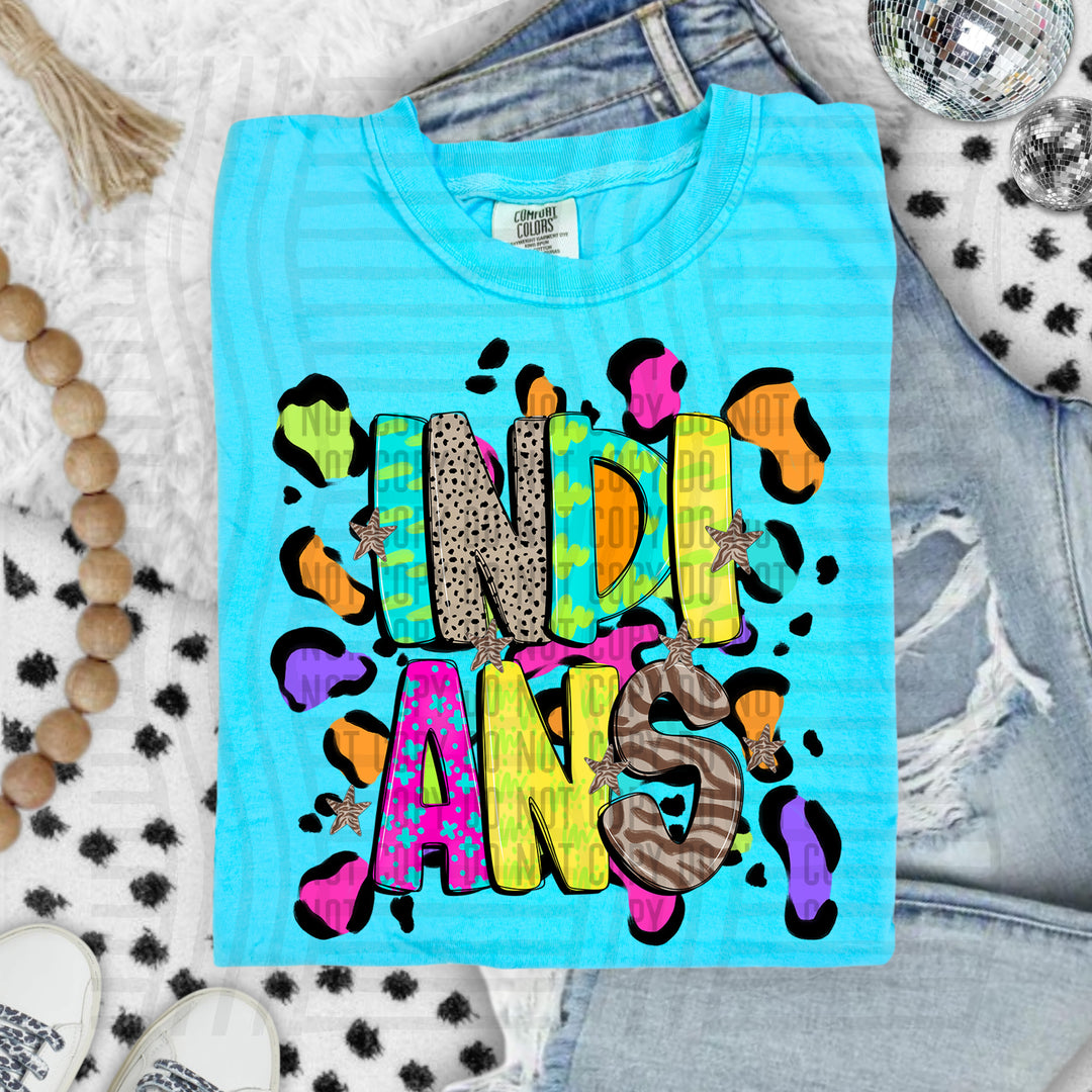 Funky Mix Up Leopard Spots DTF Print