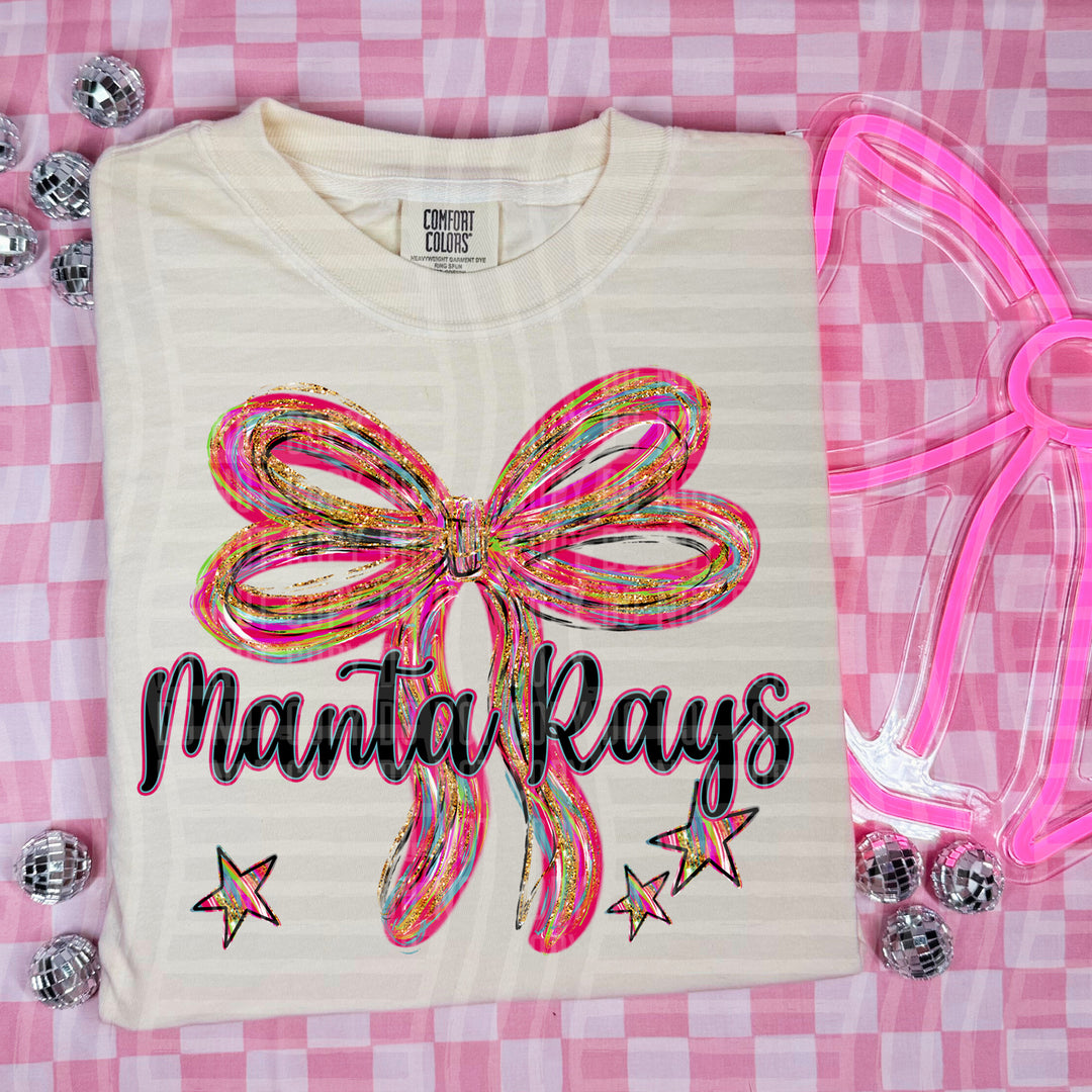 Whimsical Christmas Bows Mascots DTF Print