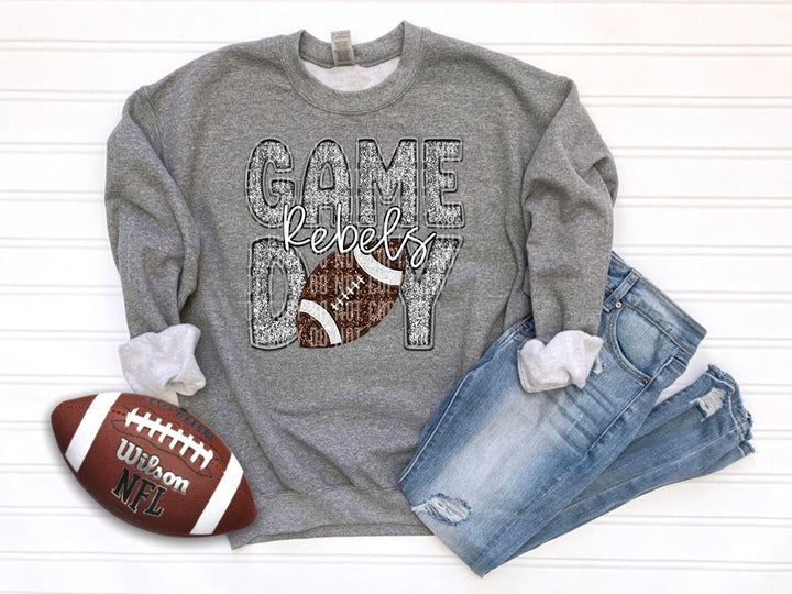 Grey Football DTF Print
