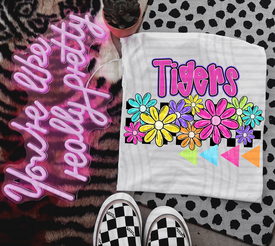 Preppy Bright Floral DTF Print