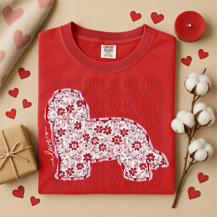 Valentine Dogs DTF Print