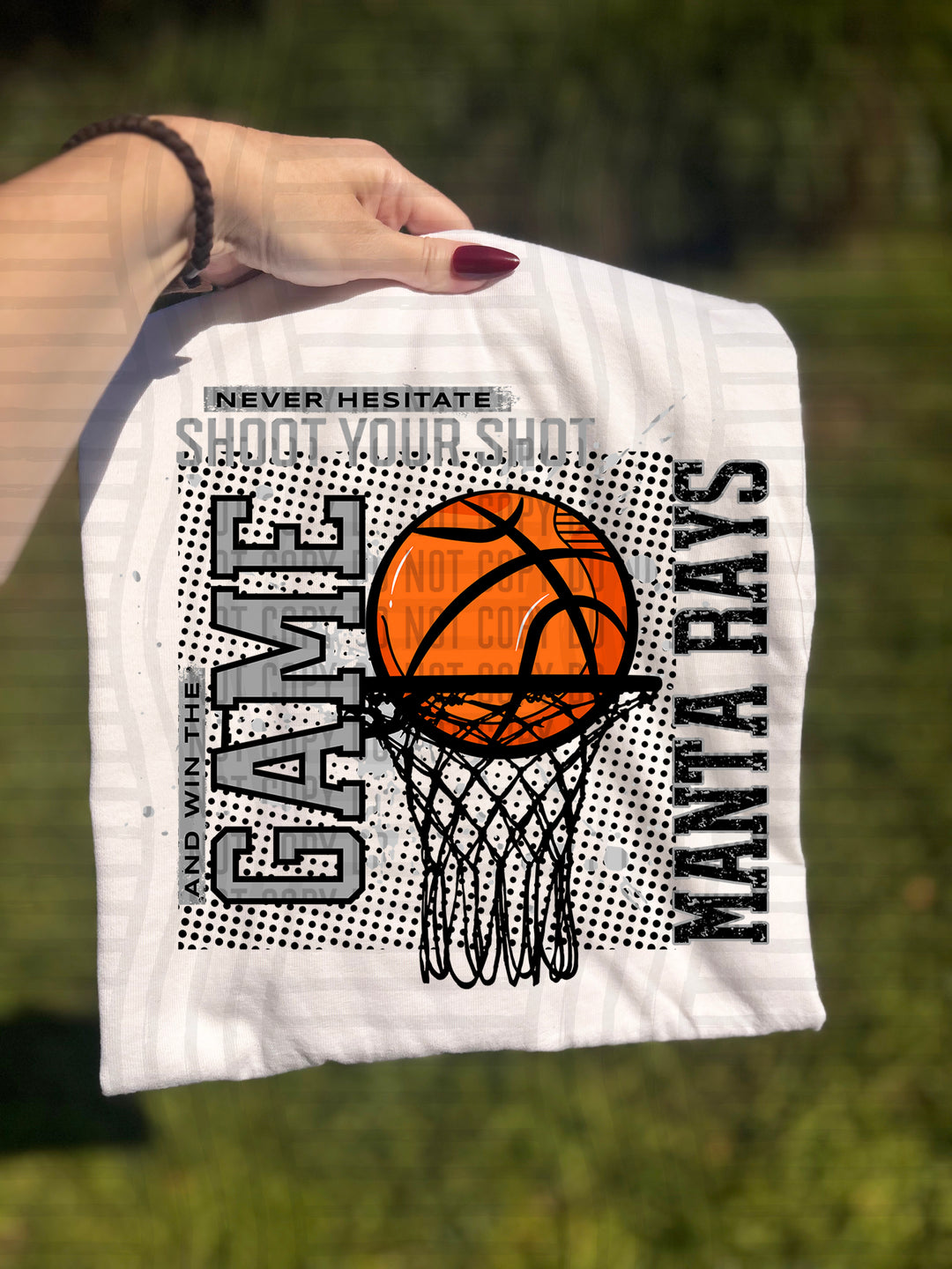 Never Hesitate Basketball DTF Print