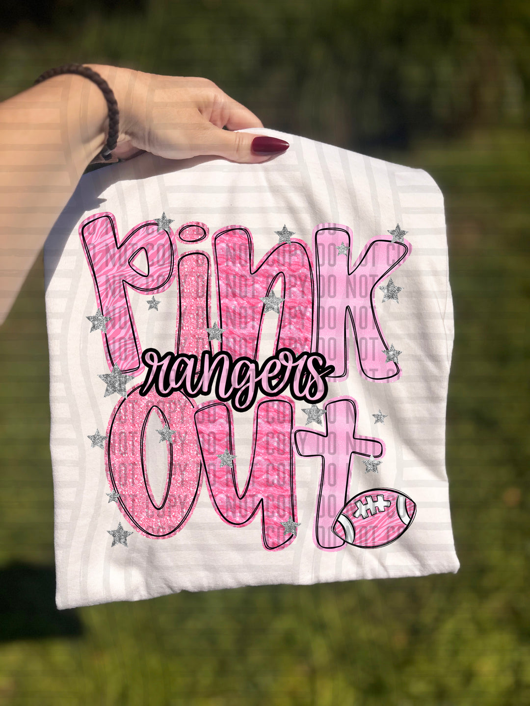 Pink Out Football DTF Print