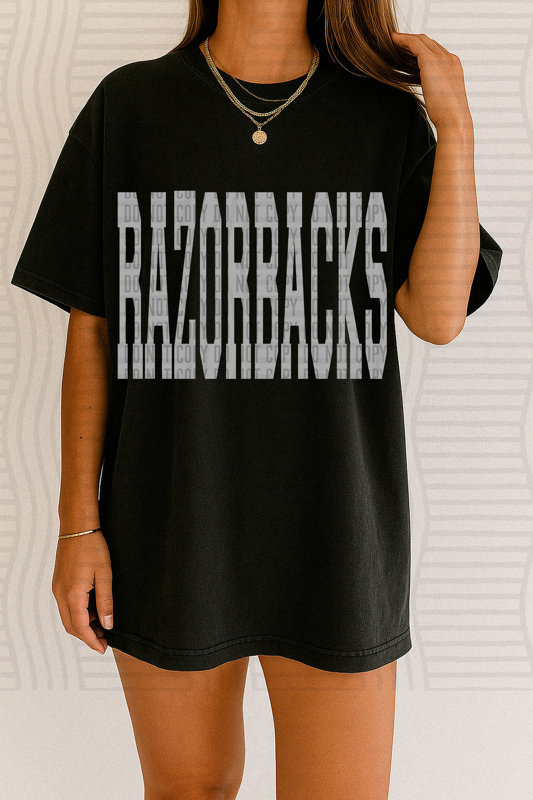 Oversized Stretched Grayscale DTF Print