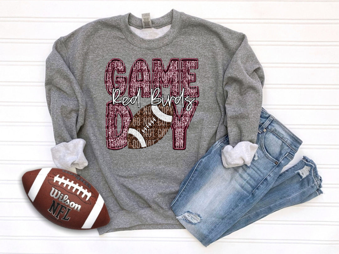 Maroon Football DTF Print