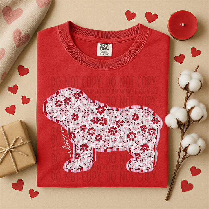 Valentine Dogs DTF Print