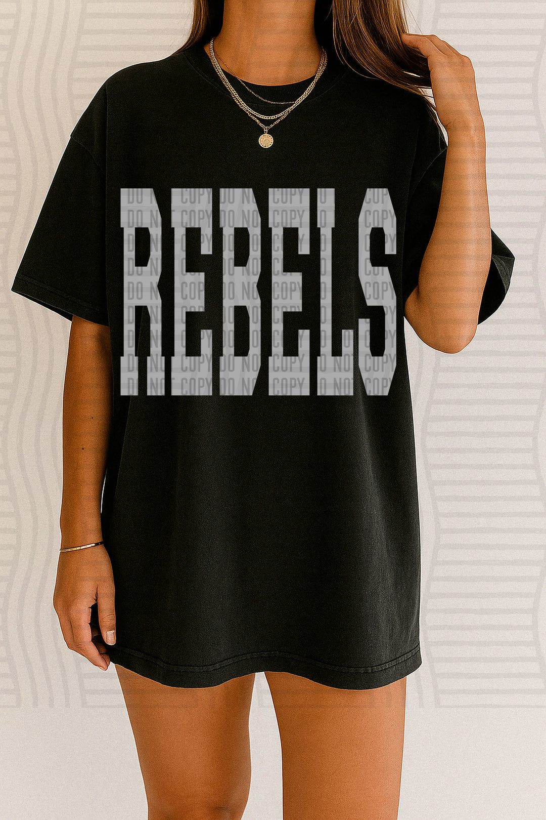 Oversized Stretched Grayscale DTF Print