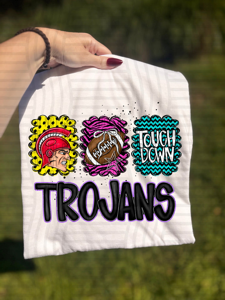 Preppy Bright Trio Mascot Heads DTF Print