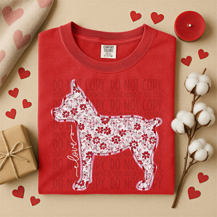 Valentine Dogs DTF Print