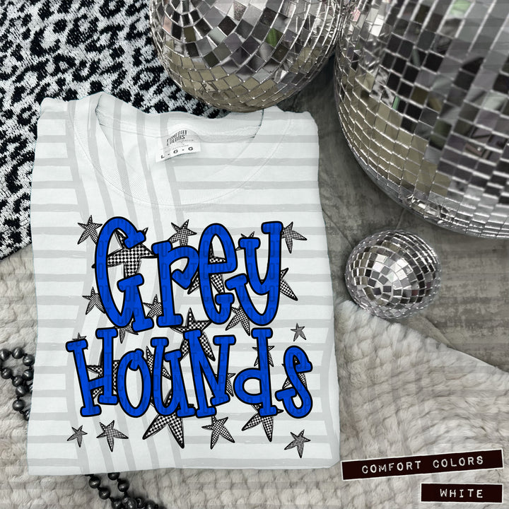 Blue Staggered DTF Print