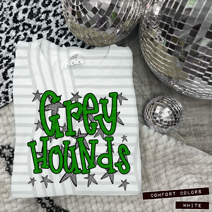 Green Staggered DTF Print