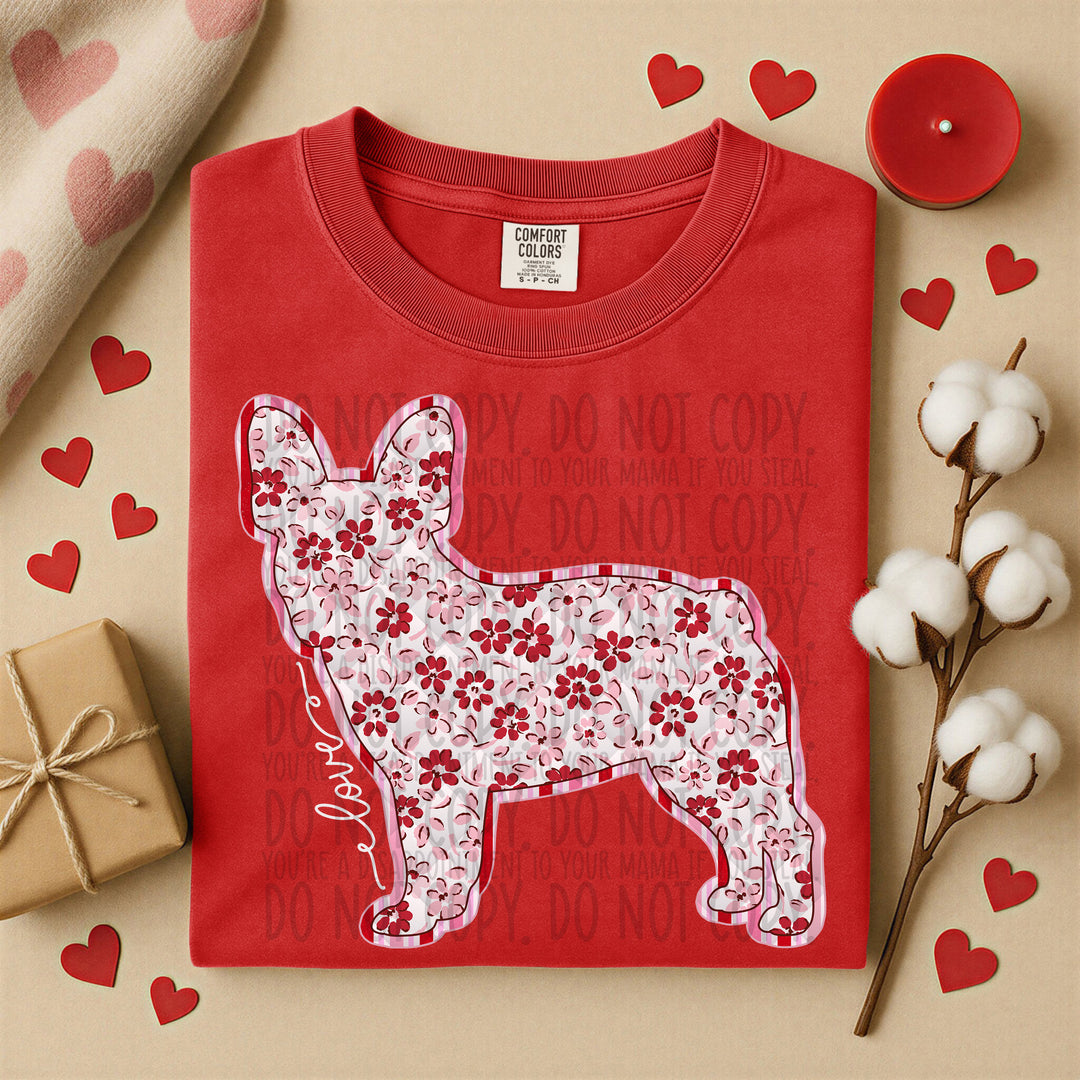 Valentine Dogs DTF Print