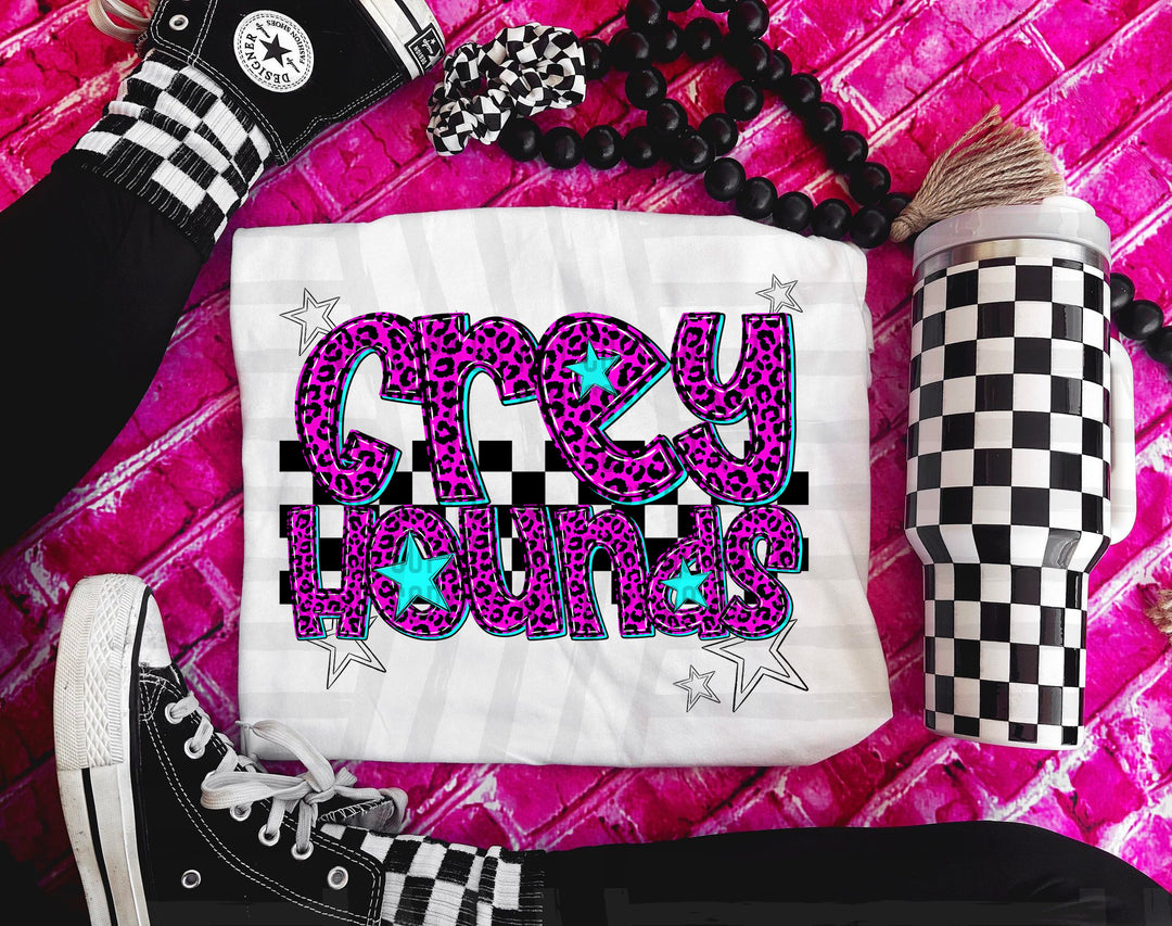 Pink Neon Leopard DTF Print