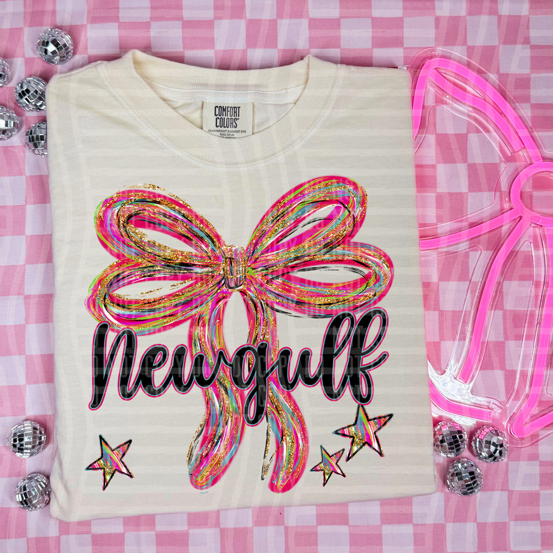 Whimsical Christmas Bows Mascots DTF Print